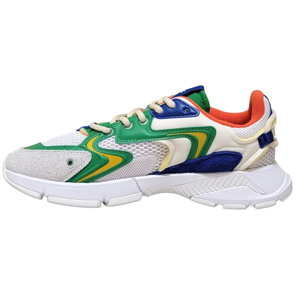 Lacoste L003 Neo Low Top Chunky Fashion Sneakers Size US 9.5 White Green Blue